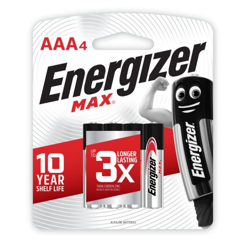 ENERGIZER MAX ALKALINE AAA CARD 4