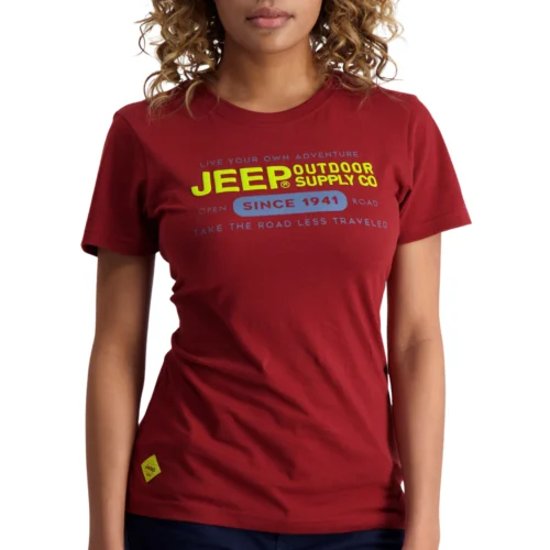 JEEP WOMENS LOGO PRINT T-SHIRT